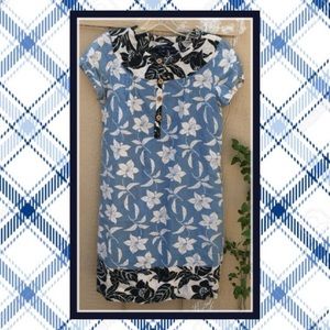Gap dress floral blue size 8
